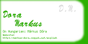 dora markus business card