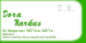 dora markus business card